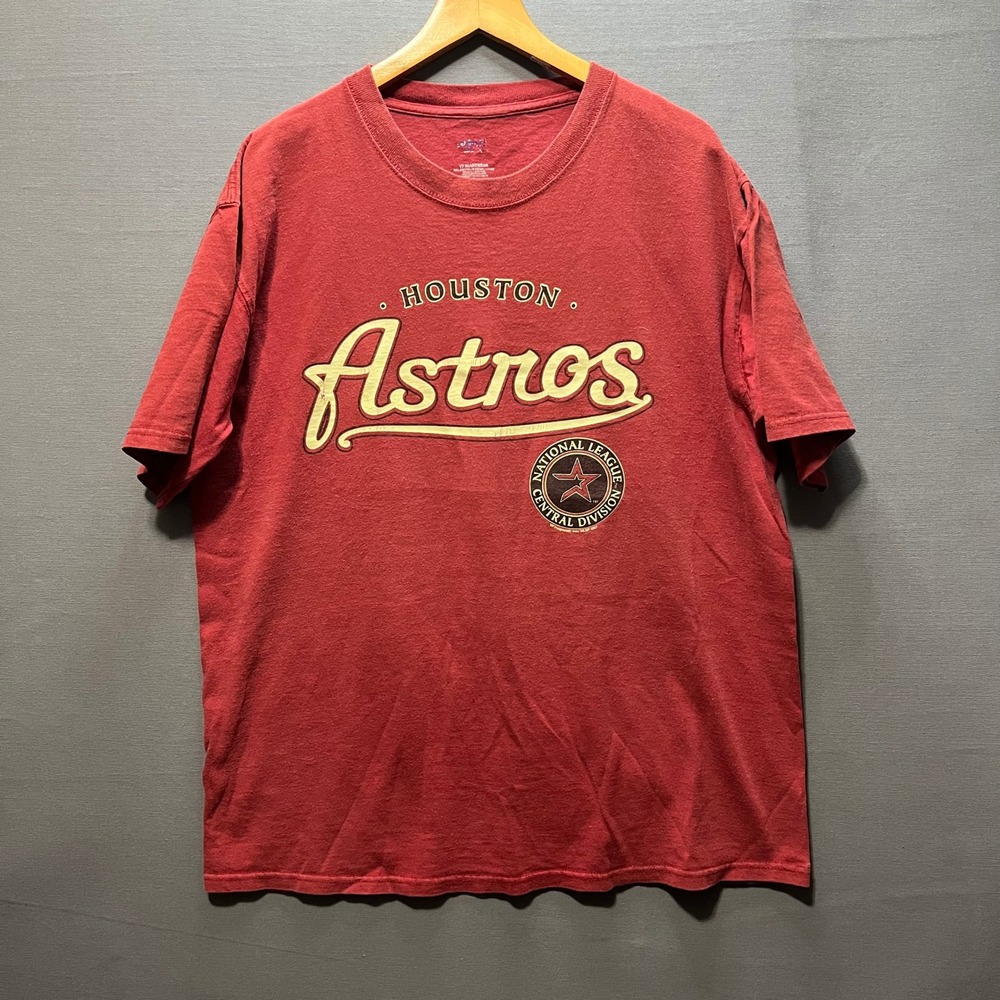 Vintage Houston Astros T Shirt Mens Large Red VF Imagewear MLB 2007 NL Central